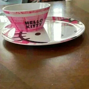 Hello Kitty place and bowl set